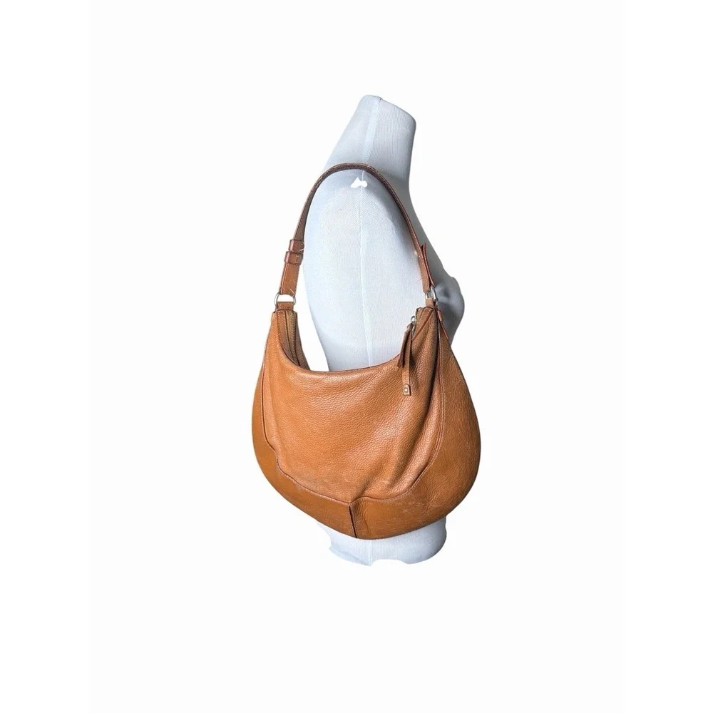 Kate Spade Lori Berkshire Road Hobo Bag Tan Soft Pebbled Leather
